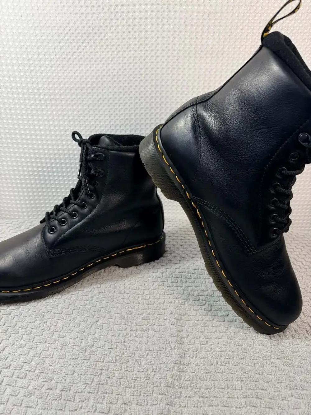 Dr. Martens 1460 Pascal WarmWair Black Leather Lace Up Boots